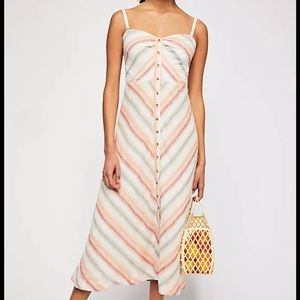 Free People Striped Midi Dress